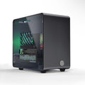 Raspberry Pi 5 Case Black - Aluminum Mini Tower with RGB Fan