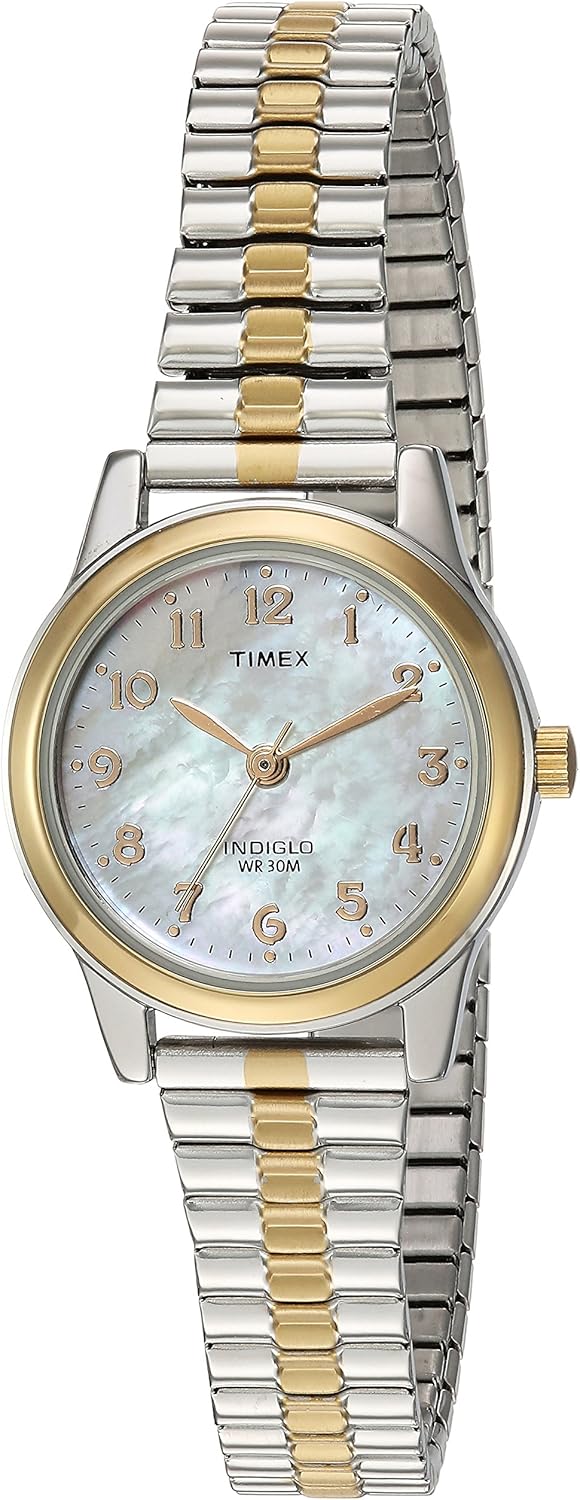Timex Women's Essex Ave 25mm Watch with Two-Tone Expansion Band