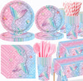 Mermaid Party Supplies 452 Pc Set - Complete Ocean Tableware