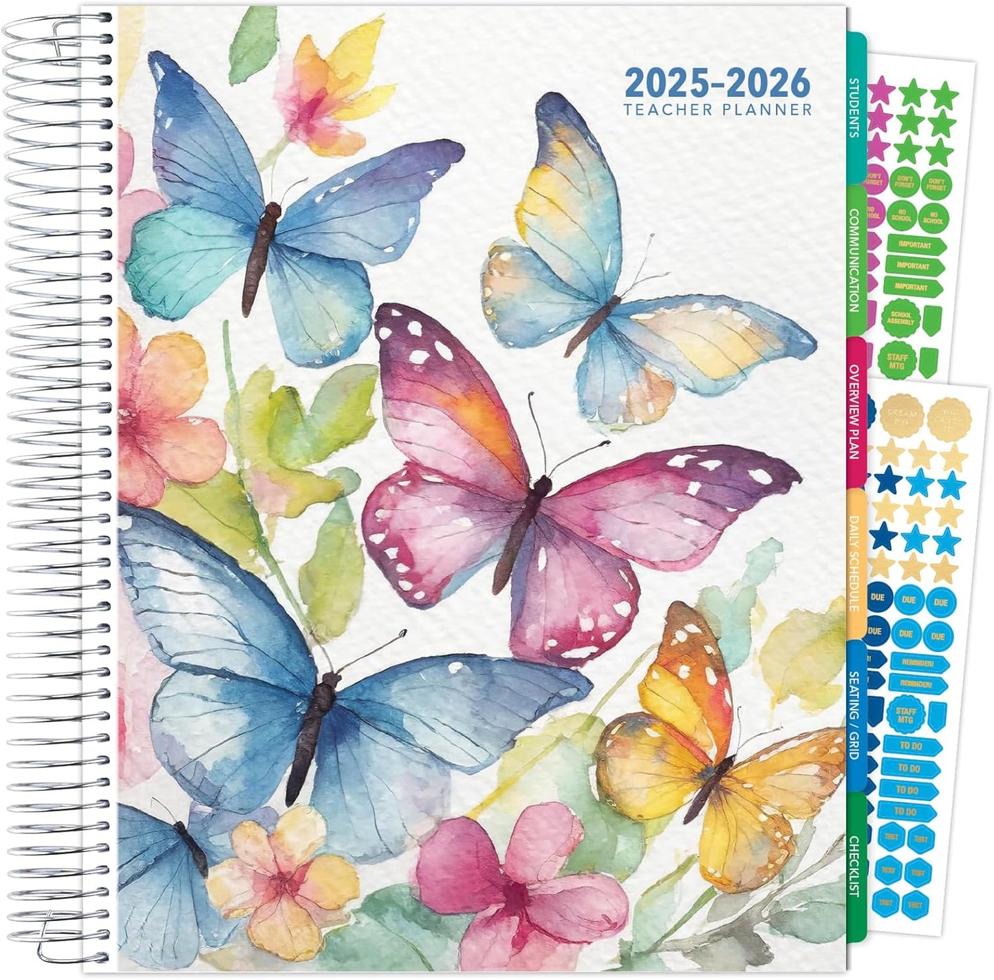 Deluxe Teacher Planner Notebook 8.5x11 for 2025-2026 School Year