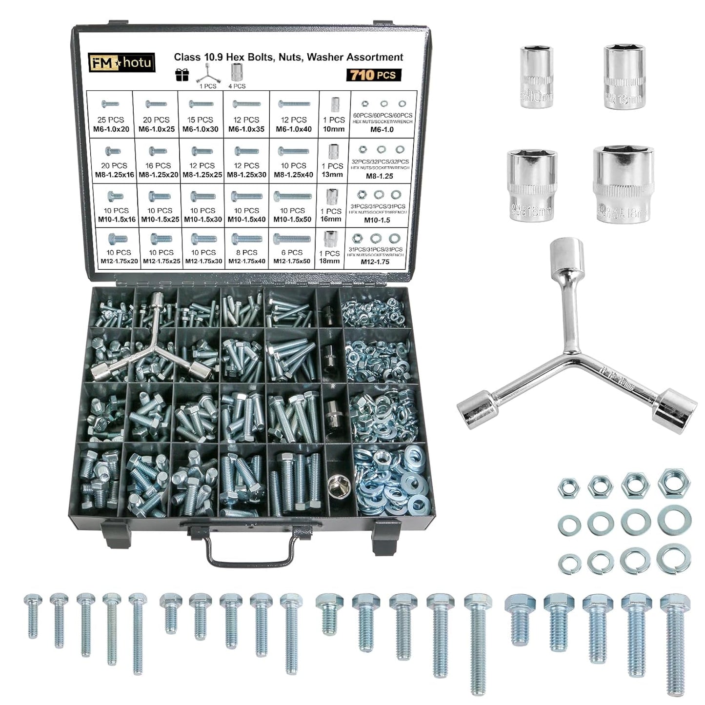 710Pcs Nuts and Bolts Assortment Kit for All Your Needs