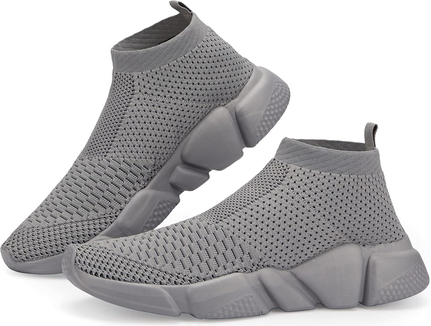 Santiro Mens Walking Shoes: Breathable Knit Slip On Sneakers