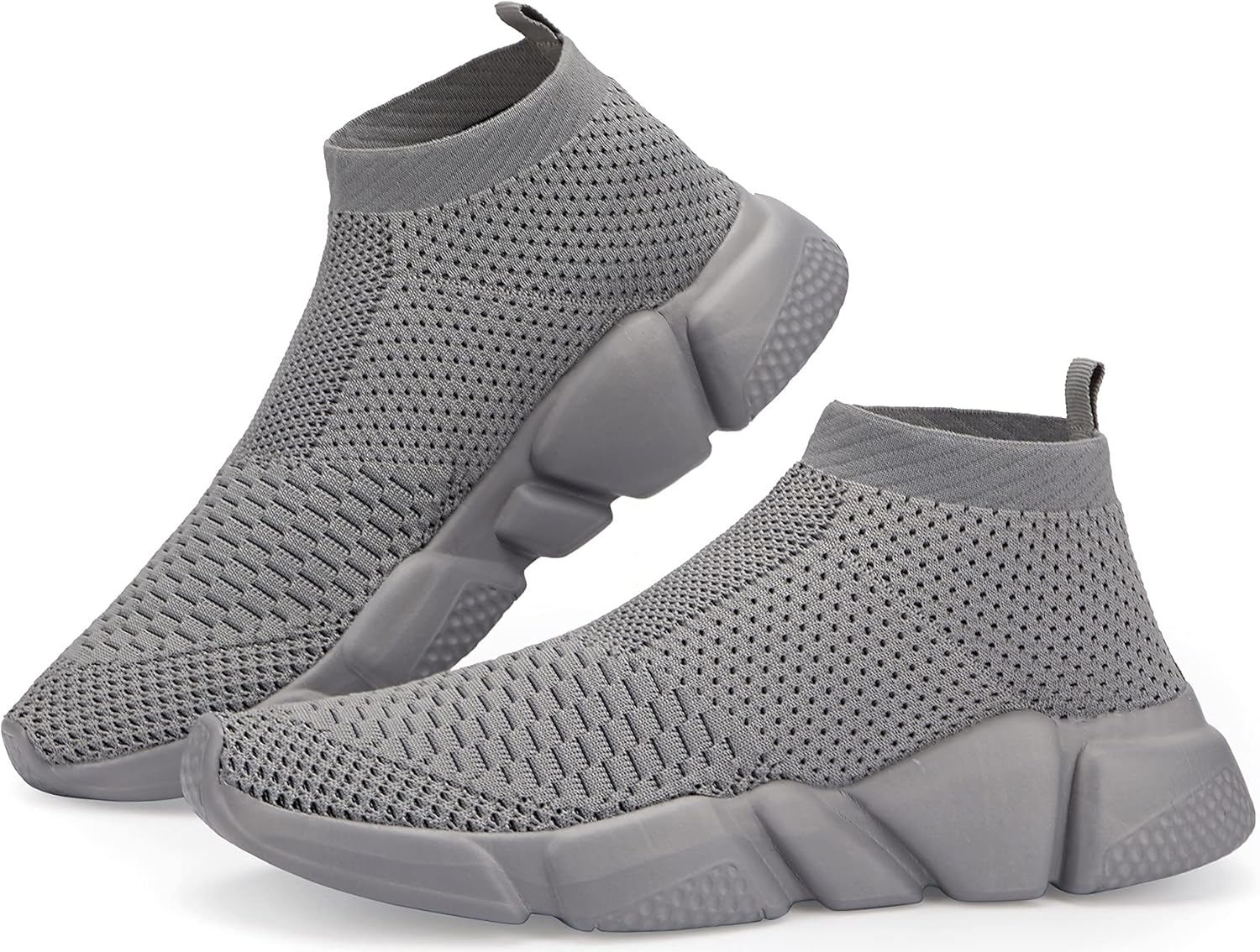 Santiro Mens Walking Shoes: Breathable Knit Slip On Sneakers