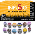 InfuSio Coffee Pods Variety Pack 96 Count - 12 Global Medium & Dark