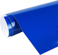 24in x 150 ft Glossy Sapphire-Blue Repositionable Vinyl - Durable