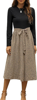 Women Summer Ribbed Midi Dress - Modest Work and Church Wear