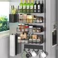 Magnetic Spice Rack for Refrigerator 7-Piece Set - Strong Metal