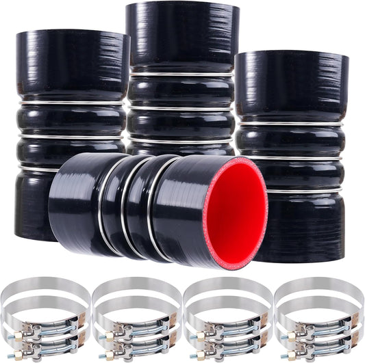 4 PCS Silicone CAC Charge Air Cooler Hump Hose Boot Set