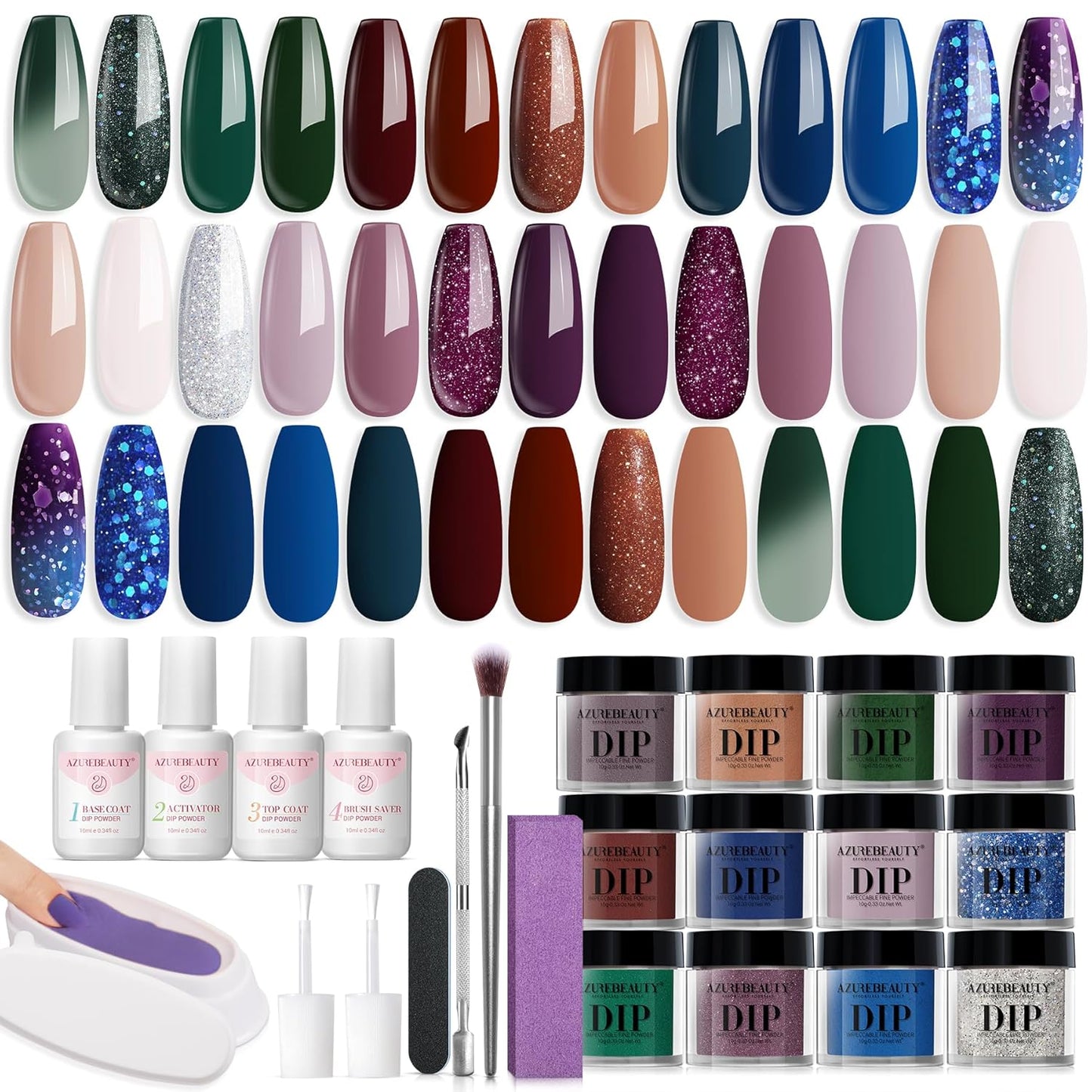 31Pcs Dip Nails Powder Starter Kit for Stunning Nail Art