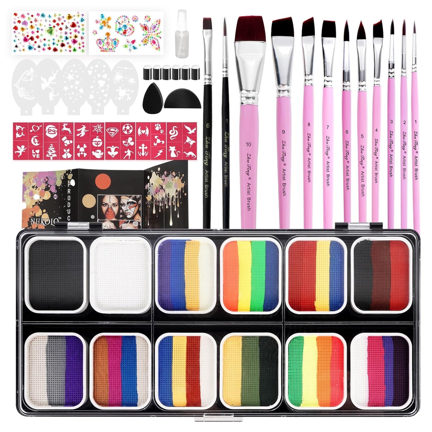 Professional Face Painting Kit for Kids and Adults - Non Toxic