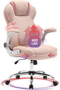 Executive Pink Office Chair | 400lbs | Extra Wide | High Back | Ergo | BOSMILLER