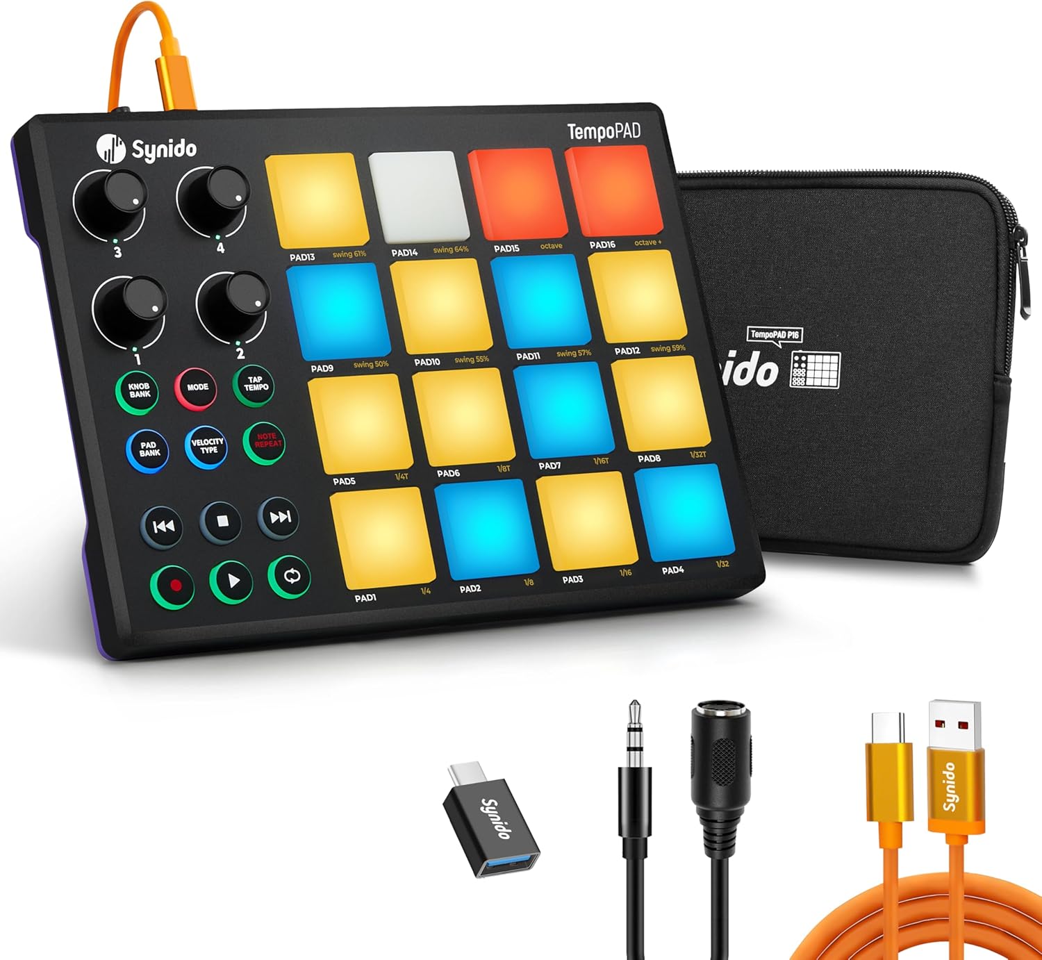 Synido TempoPAD: Portable MIDI Beat Pad for Music Producers