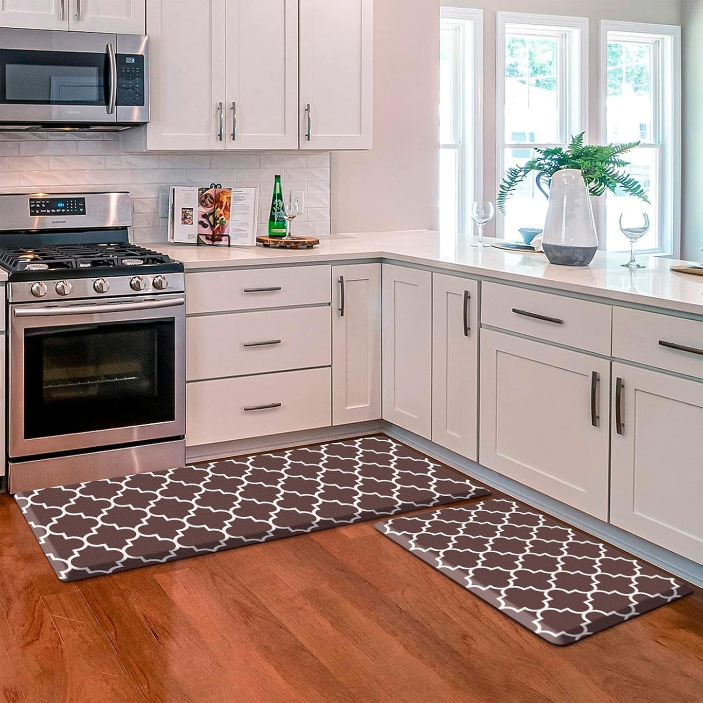 KMAT Kitchen Mat Set - Cushioned Anti-Fatigue Rug for Comfort