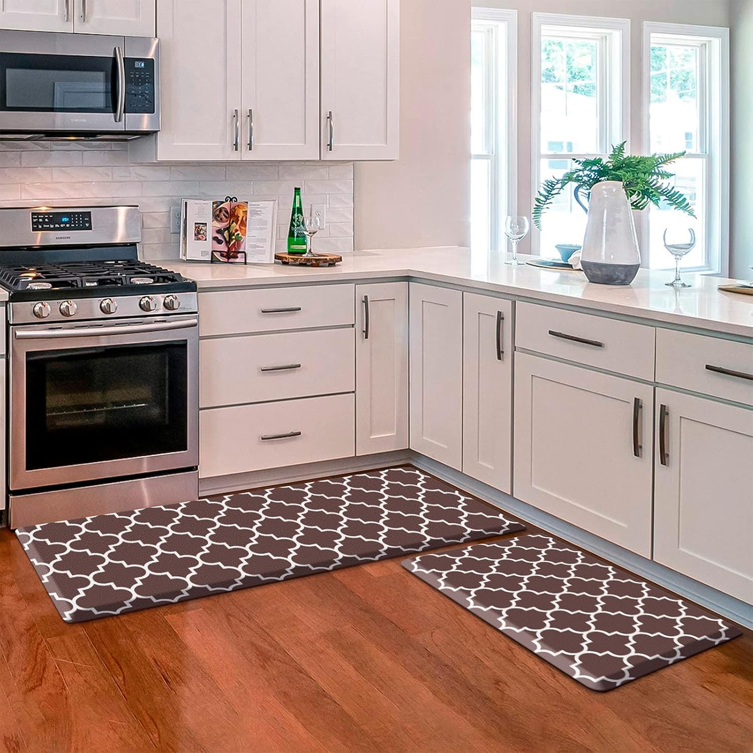 KMAT Kitchen Mat Set - Cushioned Anti-Fatigue Rug for Comfort
