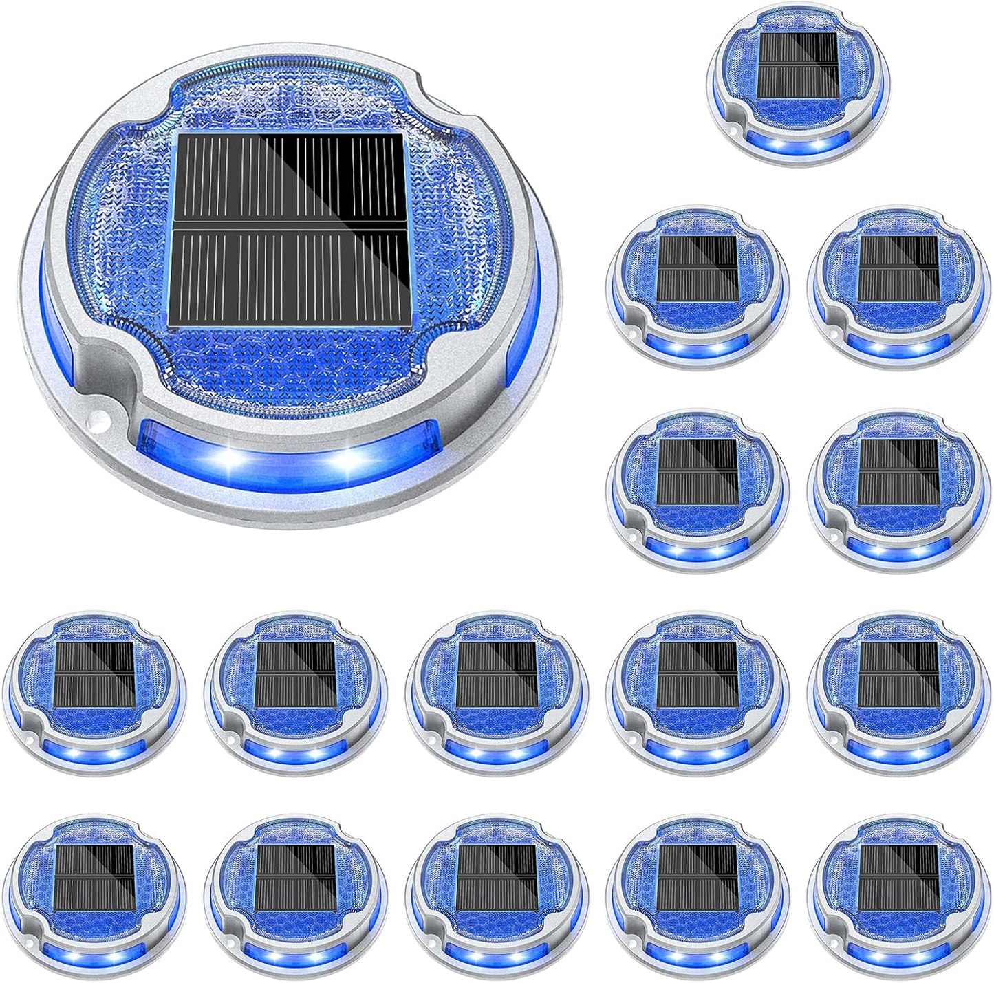 VOLISUN Solar Deck & Driveway Lights - 16 Pack Waterproof Design