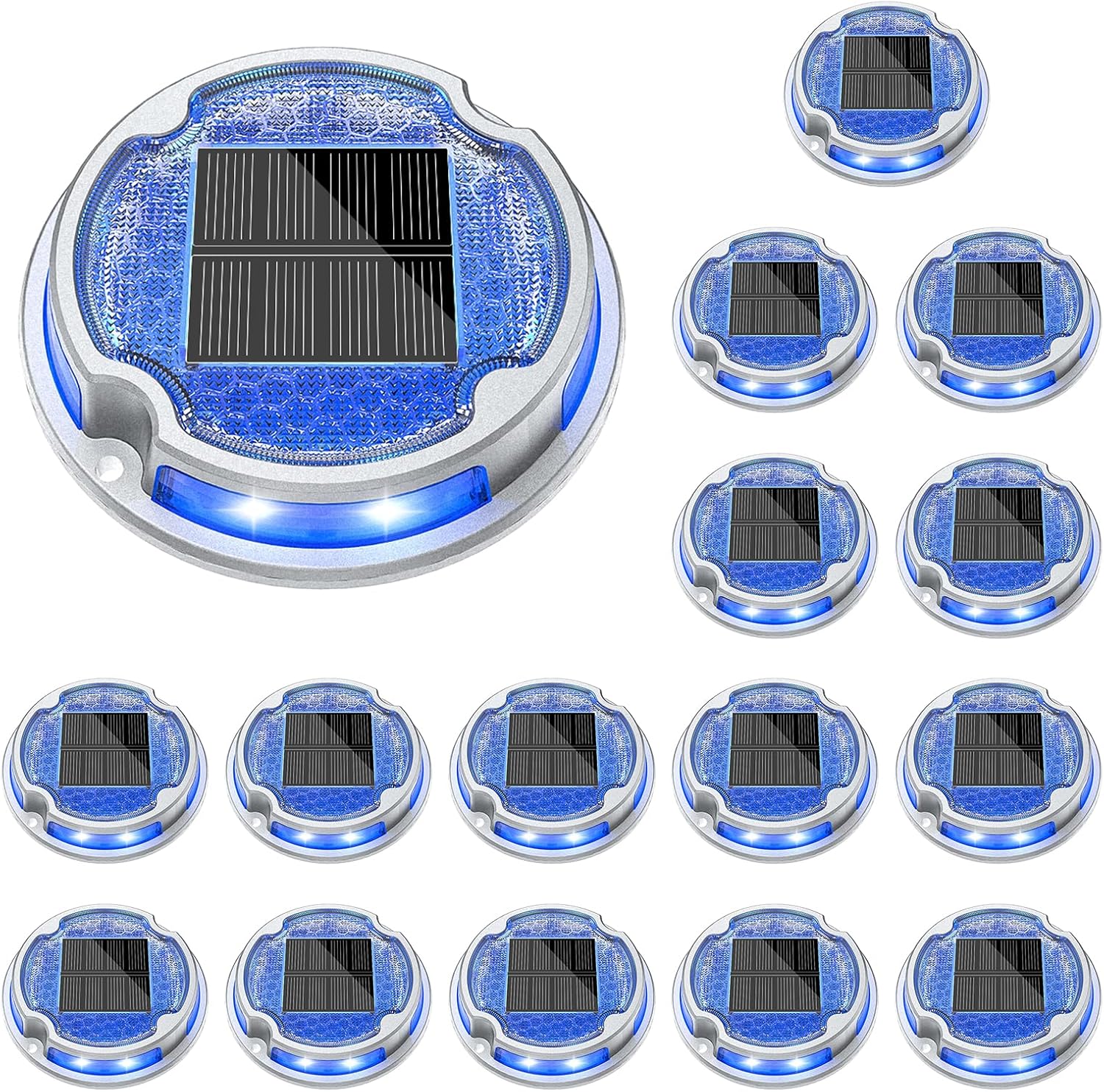 VOLISUN Solar Deck & Driveway Lights - 16 Pack Waterproof Design