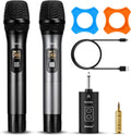 Wireless Microphone with Bluetooth Receiver - Dual Handheld UHF System