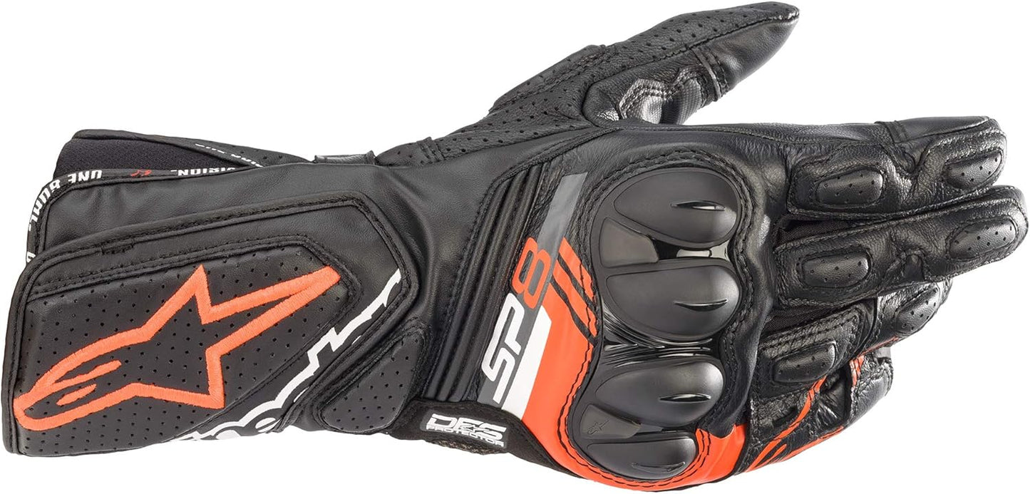 Alpinestars SP-8 V3 Gloves: Full Gauntlet Leather Protection