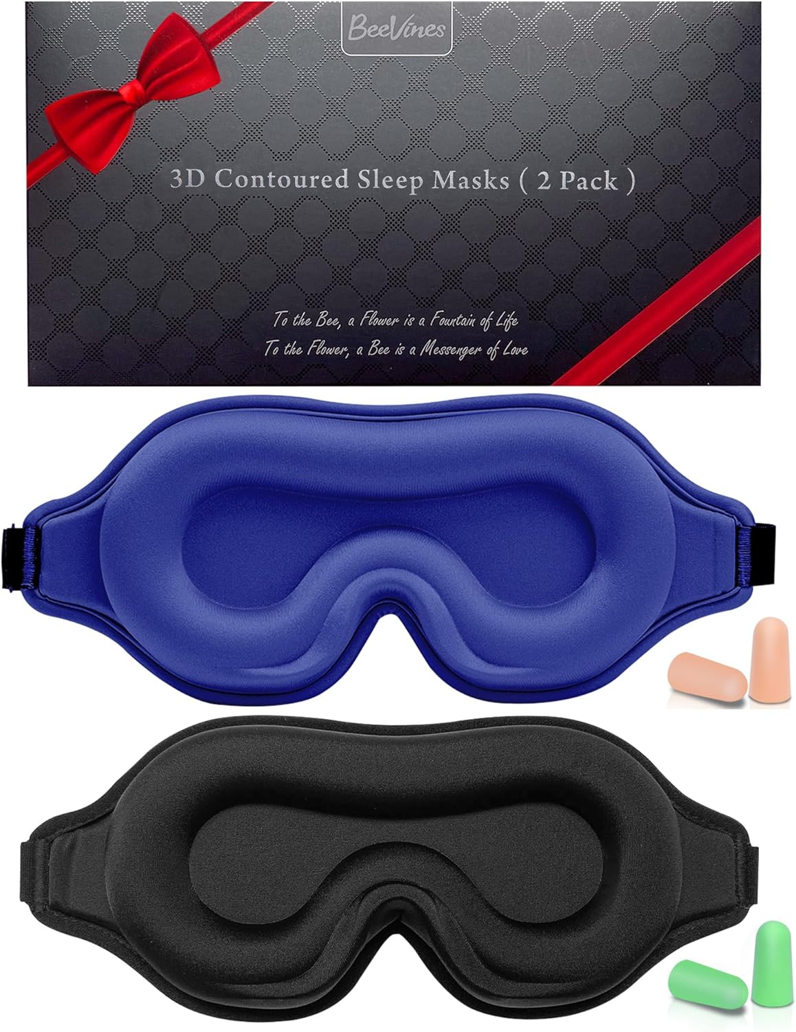 BeeVines 3D Contoured Sleep Masks - Lash Extension Friendly!