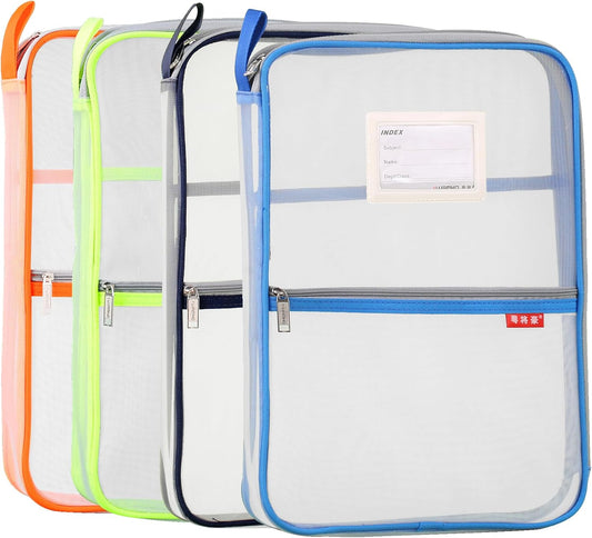 Pendancy Mesh Zipper Pouch for School and Office Supplies