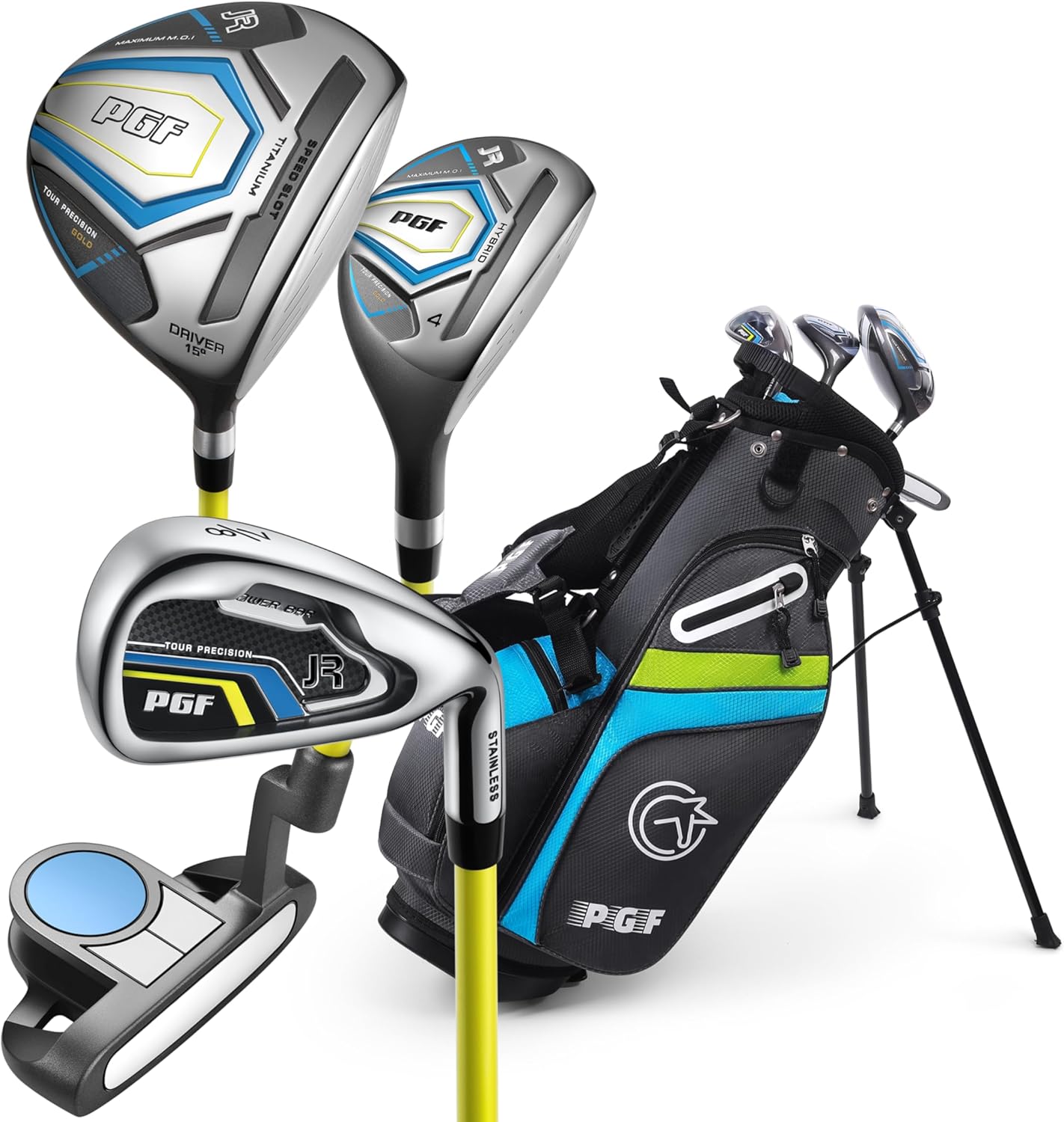PGF Gold TP JR Kids Junior Golf Club Set for Young Golfers