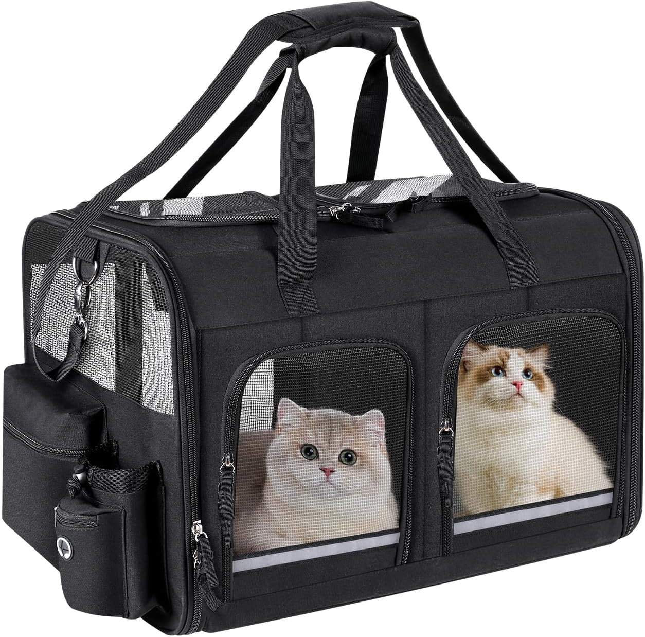 Durable Foldable Cat Carrier for 2 Cats - Travel Companion