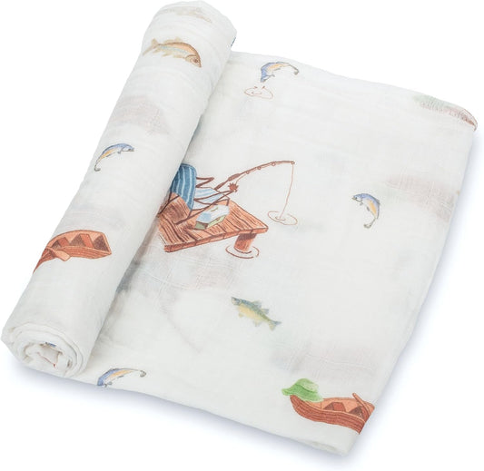 LollyBanks Cotton Muslin Swaddle Blanket - Soft & Breathable