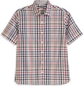 Van Heusen Men's Wrinkle Free Short Sleeve Check Shirt - Slim Fit