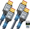 Highwings 10K HDMI Cable 2-Pack 6.6FT - Ultra High Speed 48Gbps for Next-Gen Gaming!