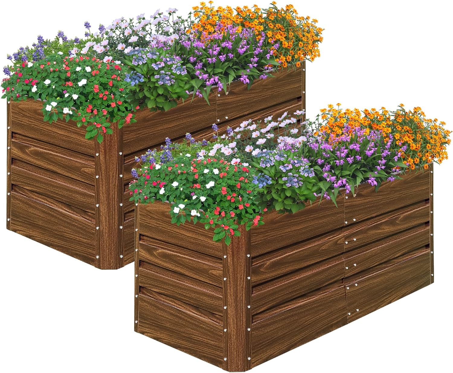 SnugNiture 2 Pcs 4x2x2FT Raised Garden Bed for Vegetables and Herbs