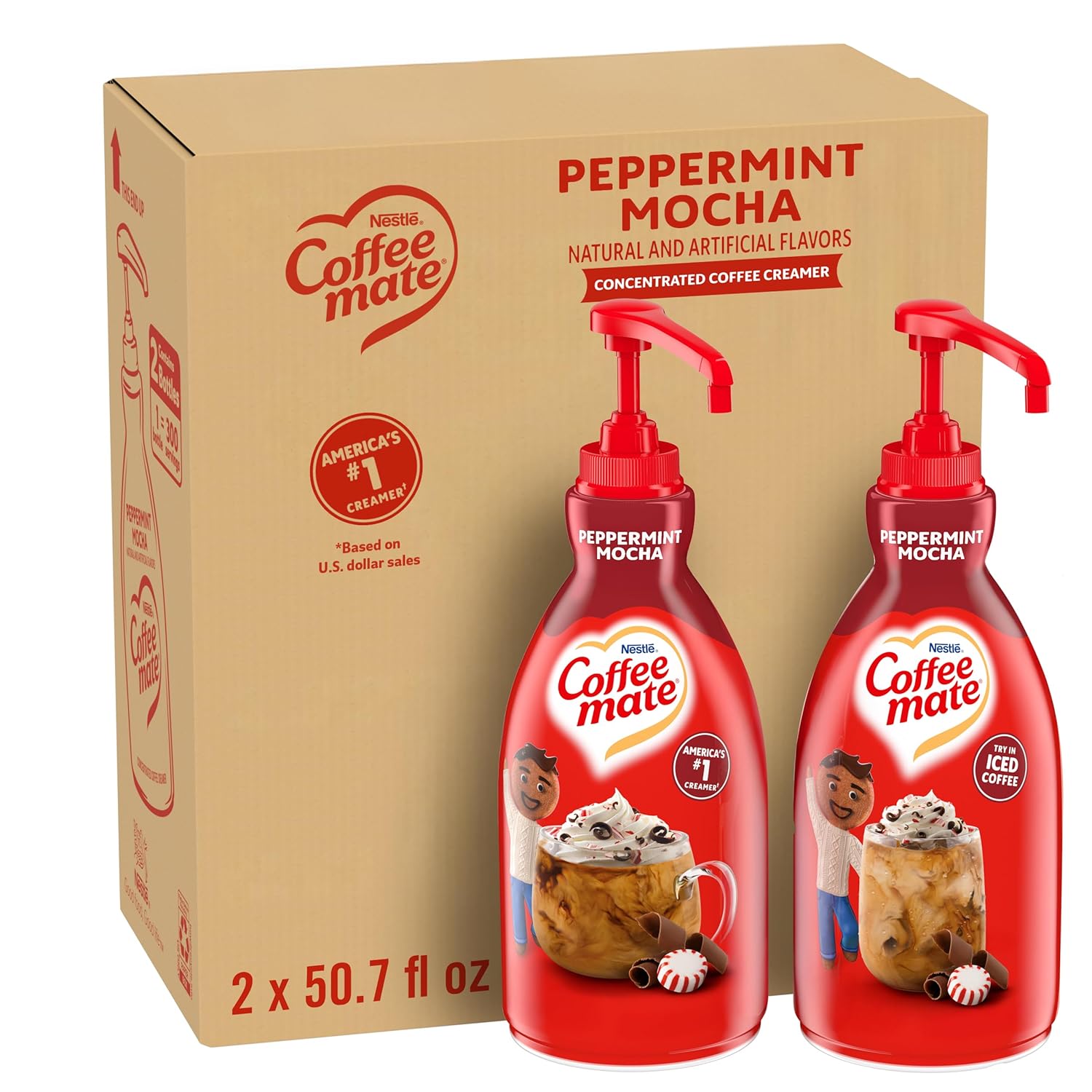 Nestle Coffee mate Peppermint Mocha Creamer Pump Bottle Review