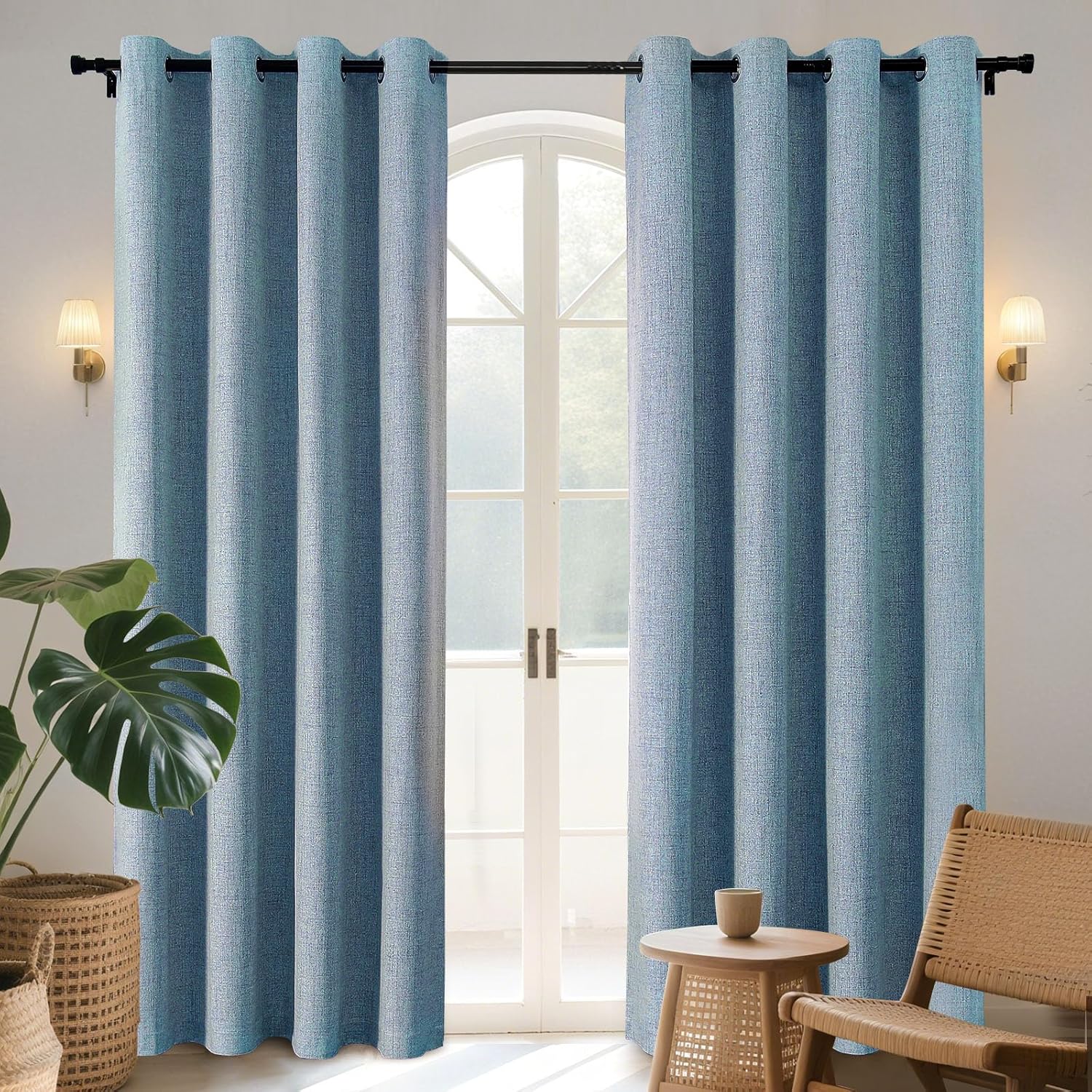 Joydeco Blackout Curtains 63 Inches Long for Room Darkening