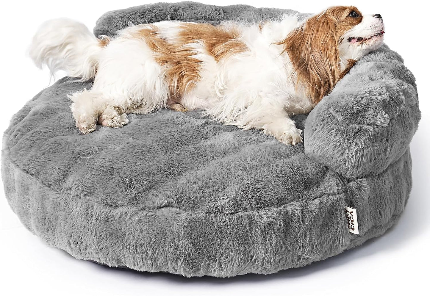 EHEYCIGA Medium Dog Bed for Small Dogs and Large Cats, Grey