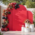 Red Arch Backdrop Cover Set of 3 (7.2ft, 6.6ft, 6ft) - Stretchy