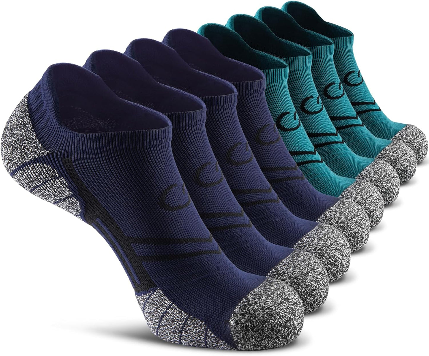 CWVLC No Show Compression Socks for Men Women with Cushion