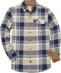 Mens Flannel Shirts Long Sleeve for Men Casual Button Down - Brushed