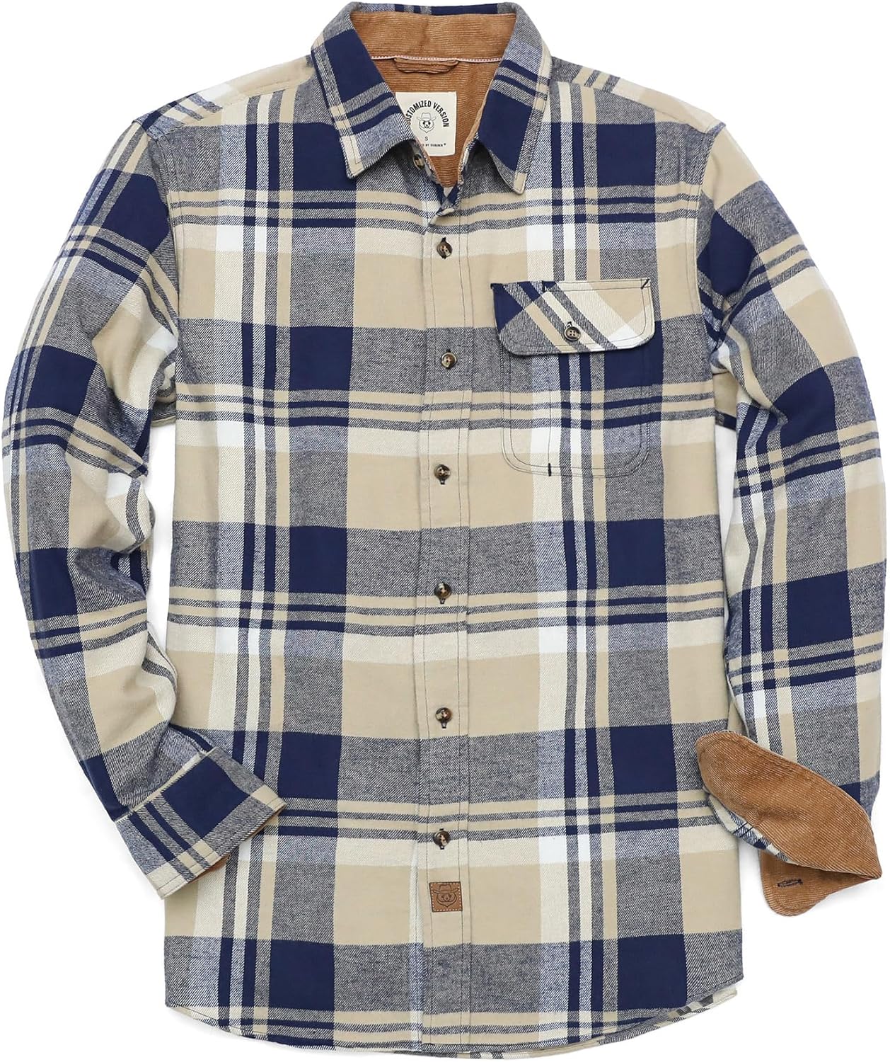 Dubinik Mens Flannel Shirts Long Sleeve Casual Button Down Style