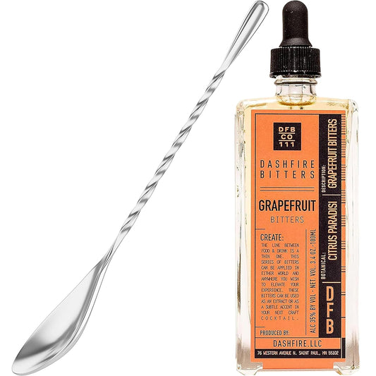 Zesty Grapefruit Bitters & Bar Spoon Set