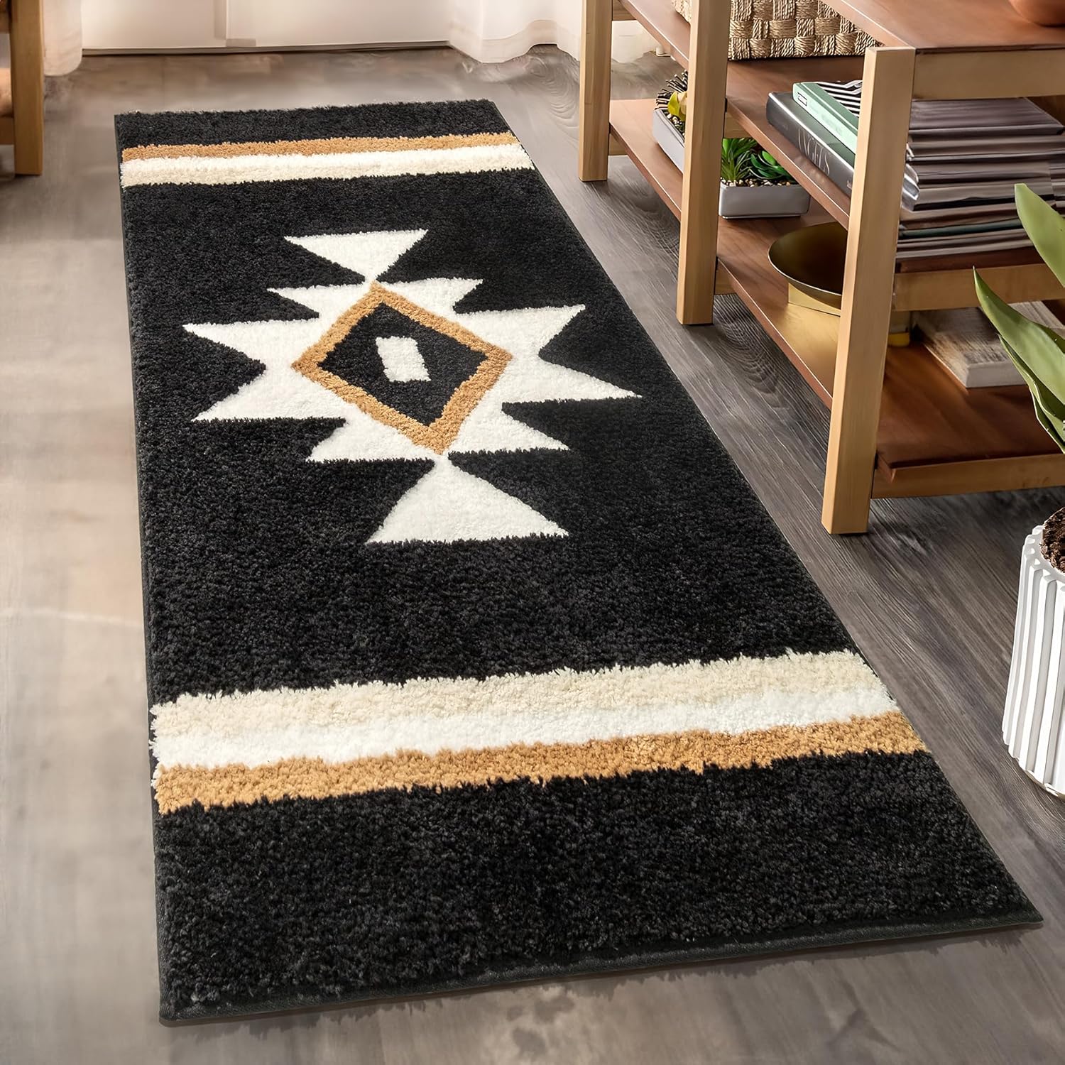 Boho Bathroom Rugs Runner Non Slip Soft Absorbent Floor Mat