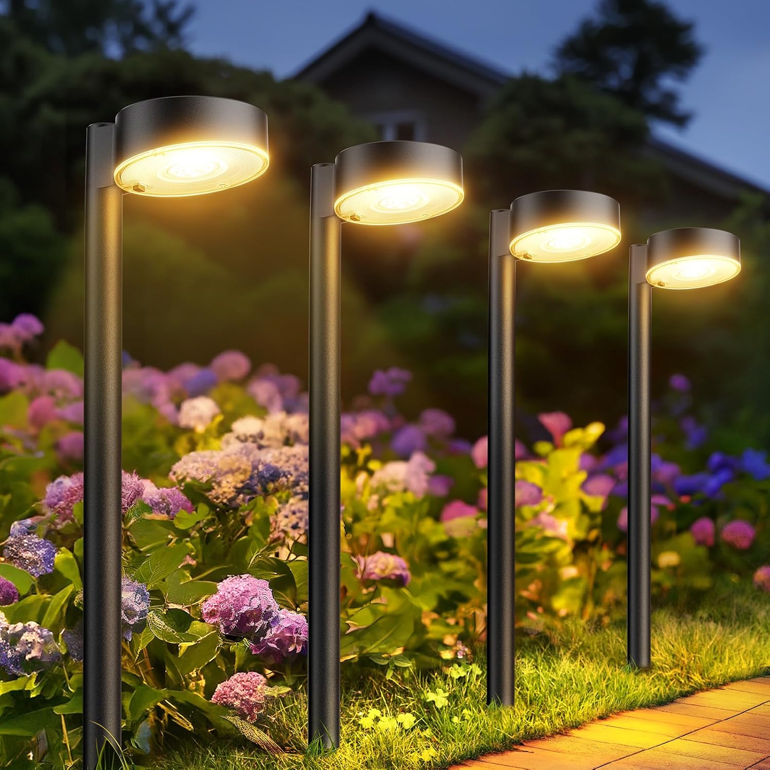 Bright 12 LED Solar Pathway Lights for Outdoor Spaces