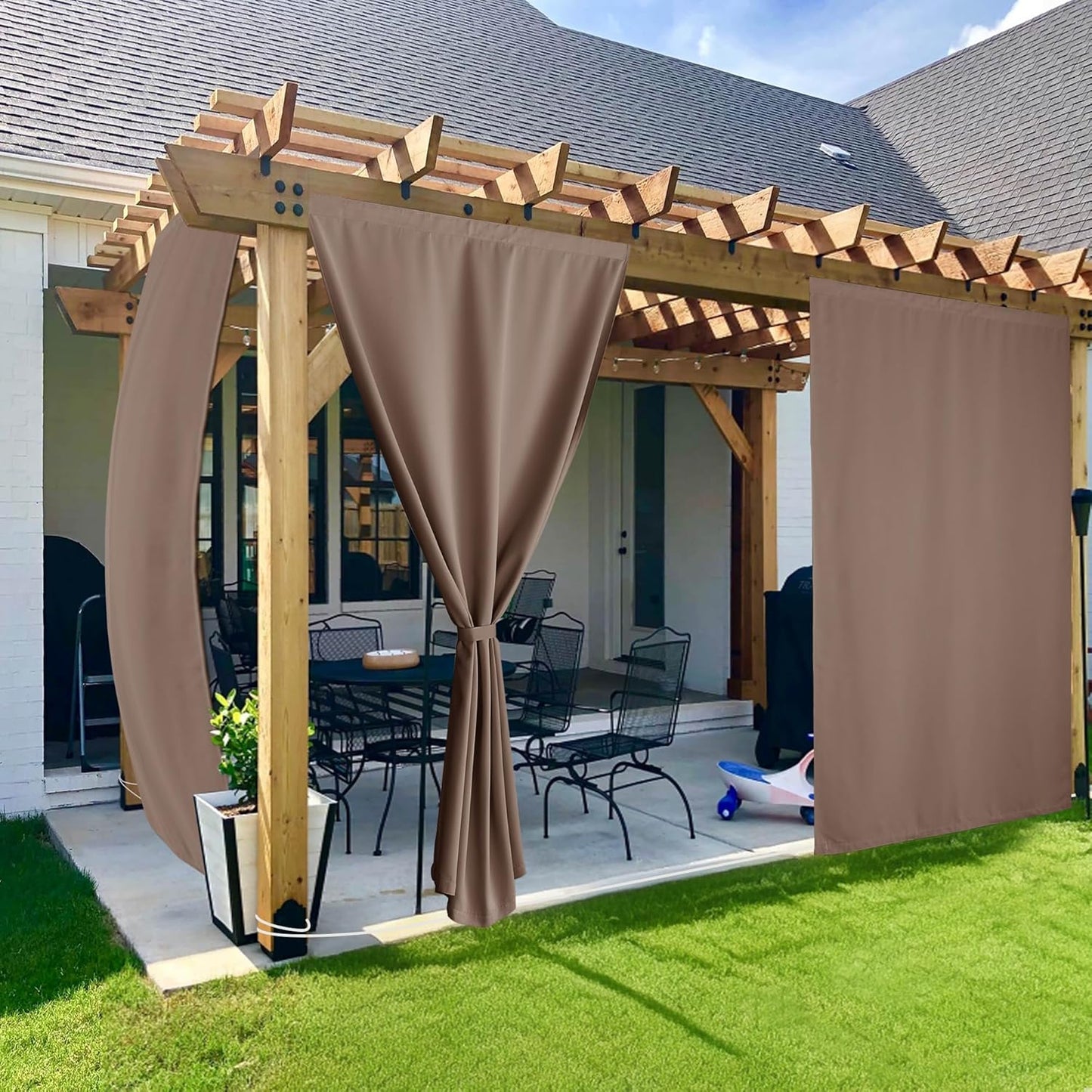 NICETOWN Waterproof Outdoor Curtains for Patio Privacy & Shade