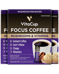 VitaCup Focus Mushroom Coffee Instant Packets - Focus & Clarity