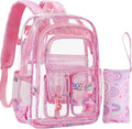 Clear Backpack for School 17 in Heavy Duty PVC Transparent Bag