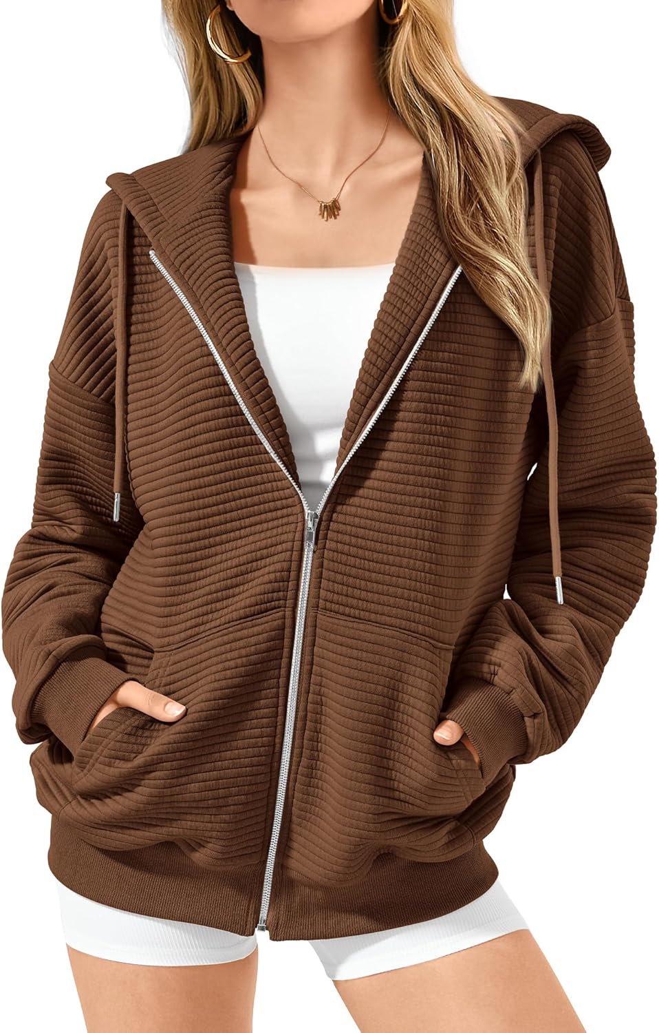 BTFBM Zip Up Hoodie Women Long Sleeve Casual Fashion Jacket