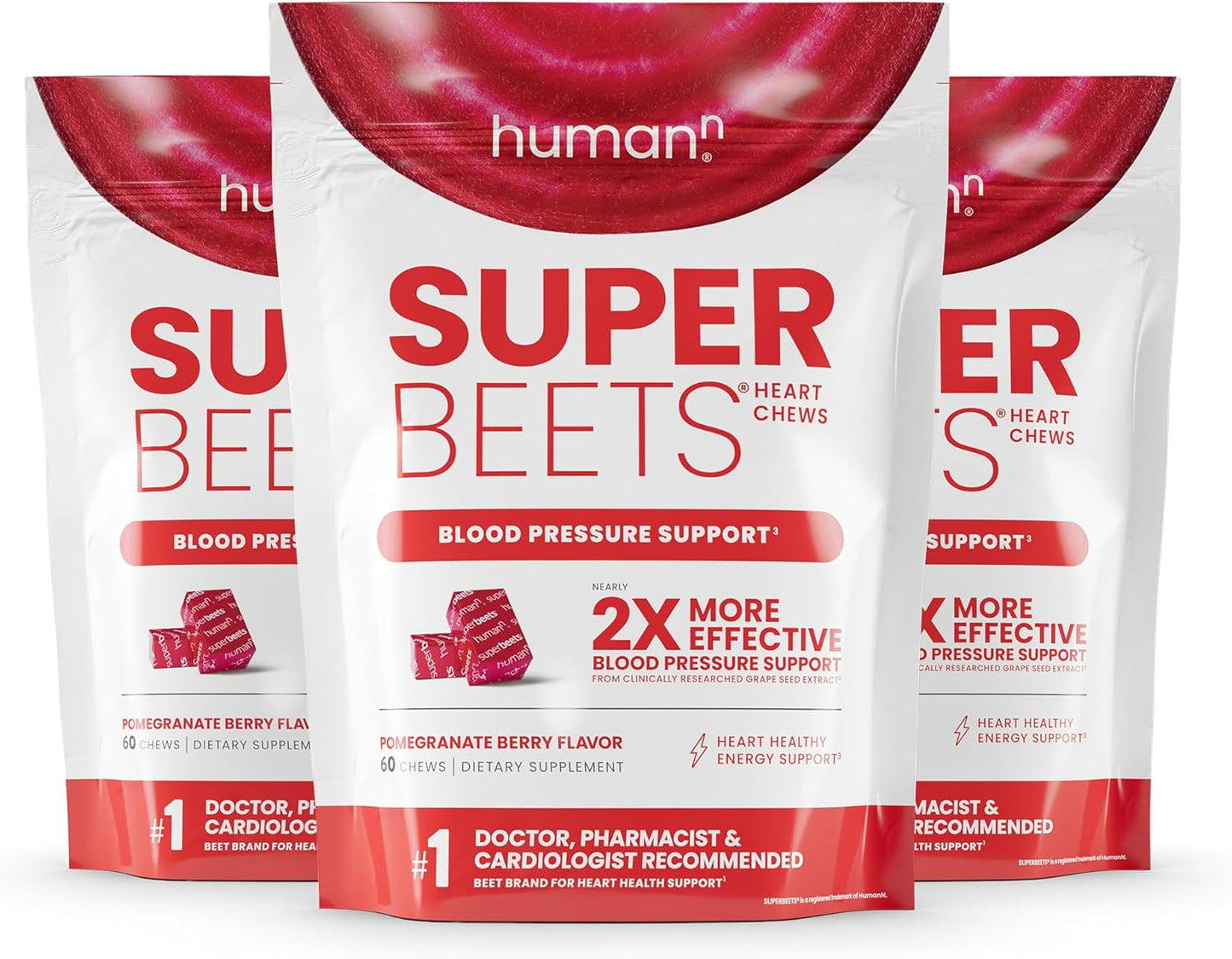 SuperBeets Heart Chews for Blood Pressure & Energy Support