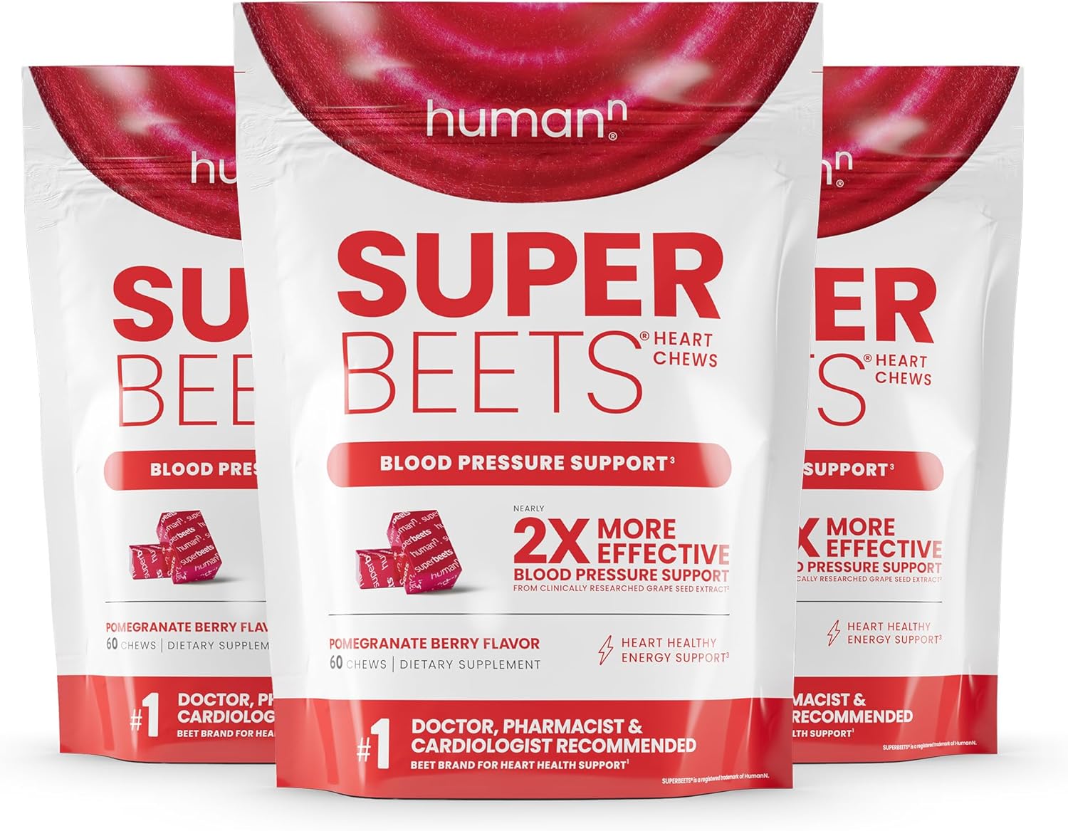 SuperBeets Heart Chews for Blood Pressure & Energy Support