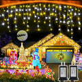 Christmas Lights Outdoor 2 Pack 98ft Icicle Lights - Bright