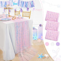 Mermaid Runner 3 Pieces Pink Sequin Table Runners 120 in - Sparkle