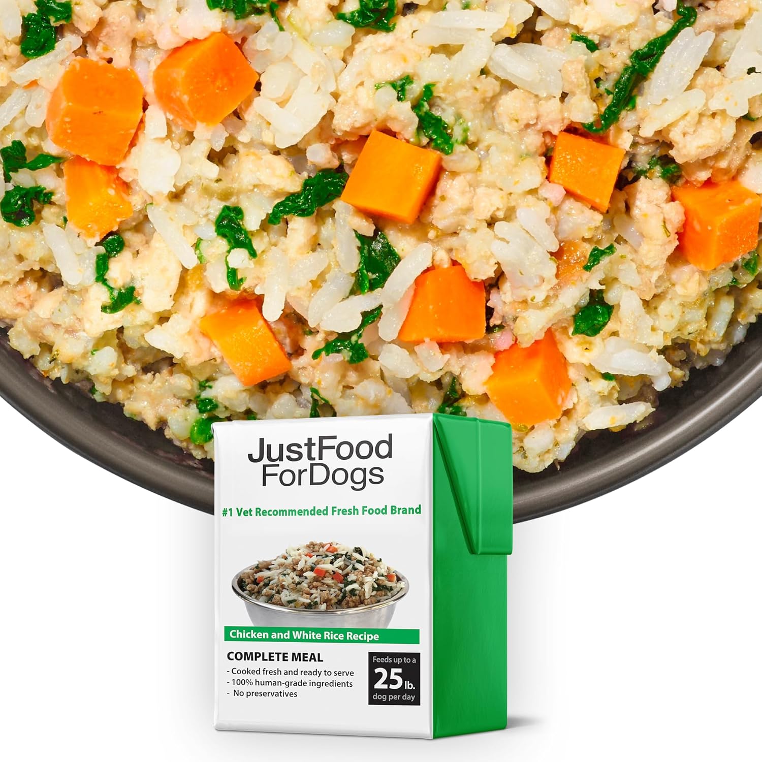 JustFoodForDogs Chicken & White Rice Wet Dog Food - 12.5 oz Pack