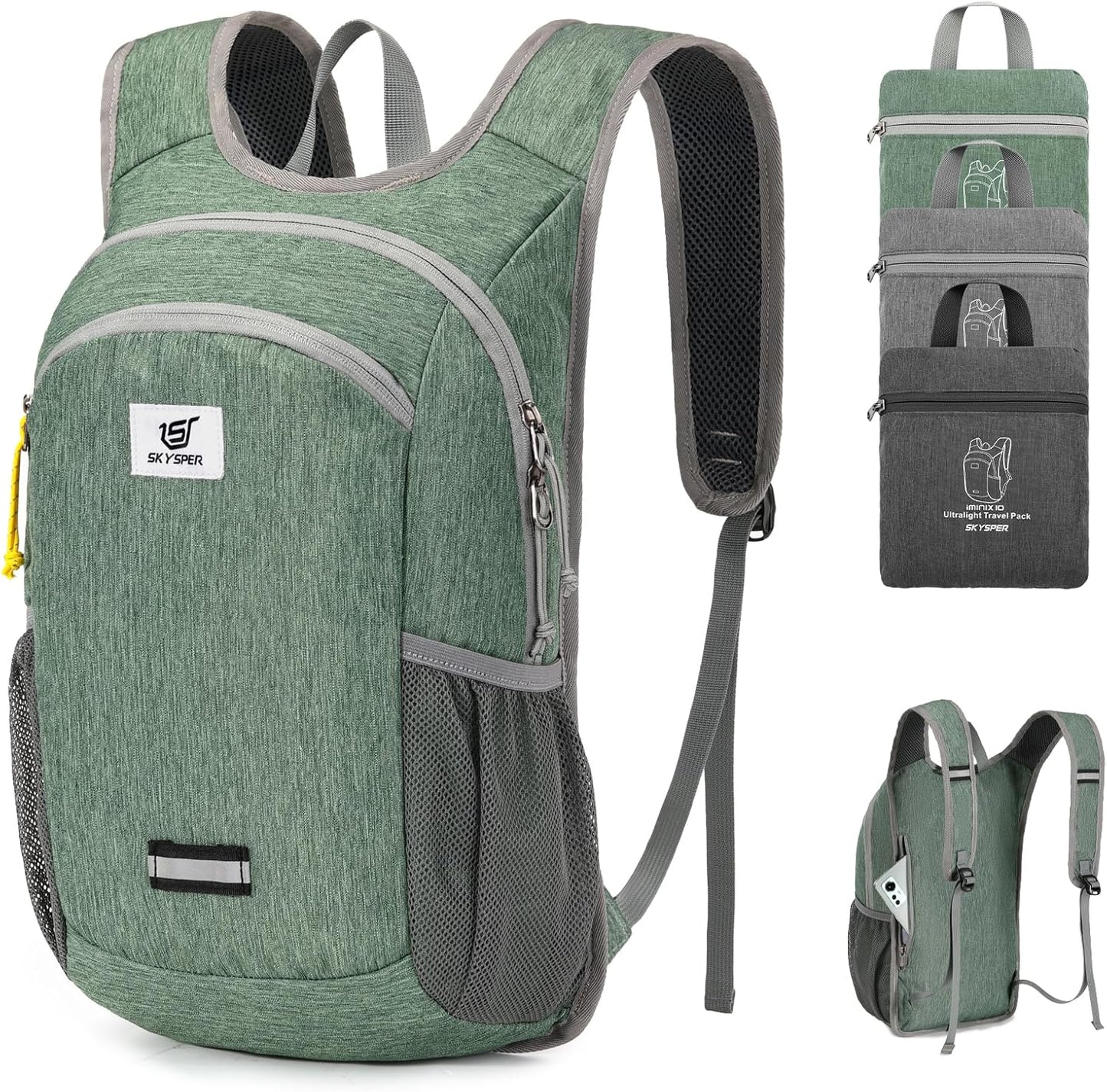 SKYSPER 10L Hiking Backpack - Lightweight Packable Daypack